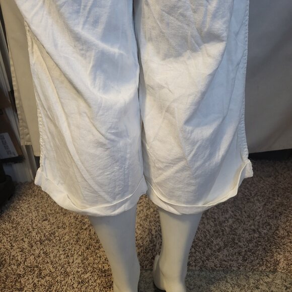 Sonoma Straight Mid-Rise White Drawstring Capri Pants Size 14, NWOT - Picture 6 of 6